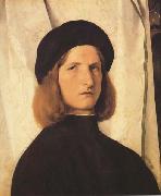Lorenzo Lotto Young Man Before a White Curtain (mk45) Spain oil painting artist